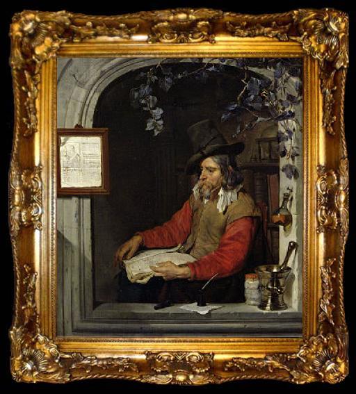framed  Gabriel Metsu The Apothecary or The Chemist., ta009-2